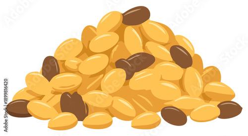 Pile of Golden Raisins and Dark Raisins for Healthy Snacks and Baking