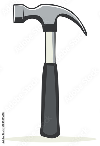 Hammer Illustration for DIY Projects and Carpentry Tool Symbol, Simple Vector Art