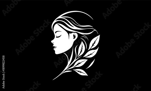 Elegant woman pose symbol for product