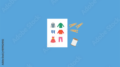 Clothes and accessories icon set. Clothes and accessories vector illustration