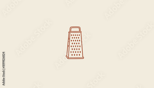 Vector box grater icon, kitchen utensil illustration, for cooking or recipe design, isolated on transparent background, png