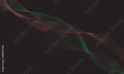 Abstract backdrop with colorful wave gradient lines on white background. Vector illustration. Wave with lines created using blend tool.