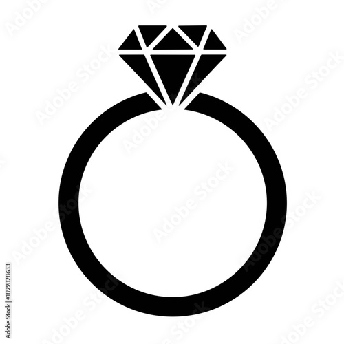  icon illustration gold ring with diamonds vector