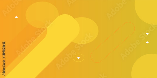 Liquid color background design. Yellow elements with fluid gradient. Dynamic shapes composition. Vector illustration