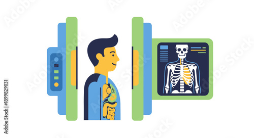 Medical Imaging of Human Body with X-ray Technology.