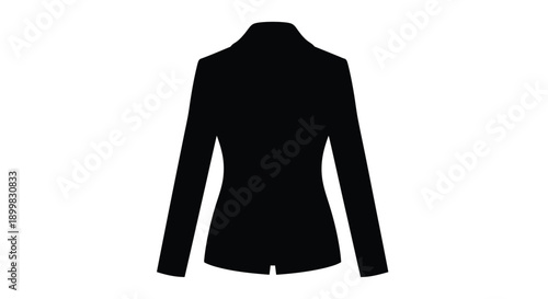 Black jacket outline against white background a striking silhouette
