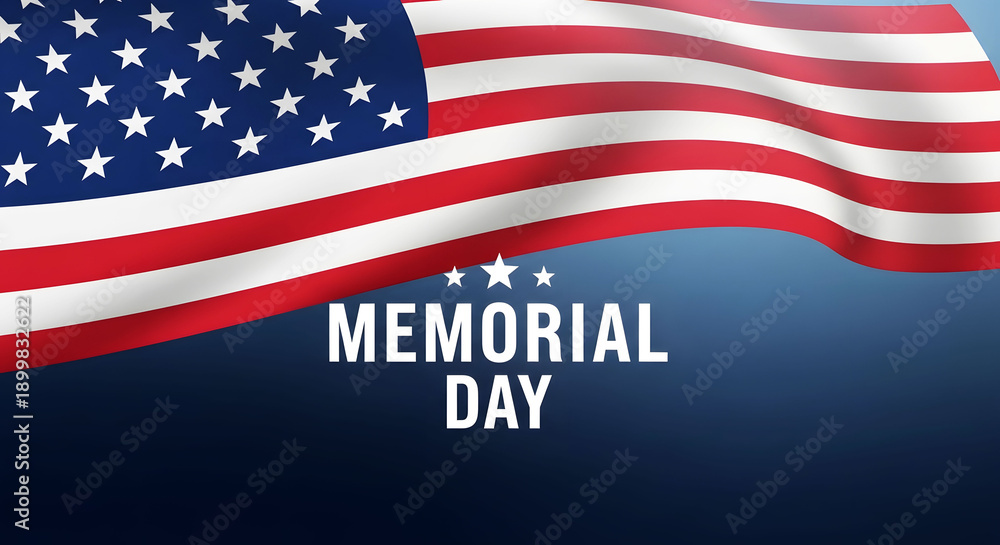 Fototapeta premium Memorial day tribute honoring fallen heroes on america's day of remembrance