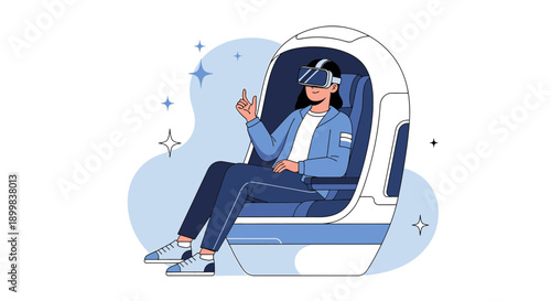 Experience virtual reality in futuristic chair design for digital immersion concept