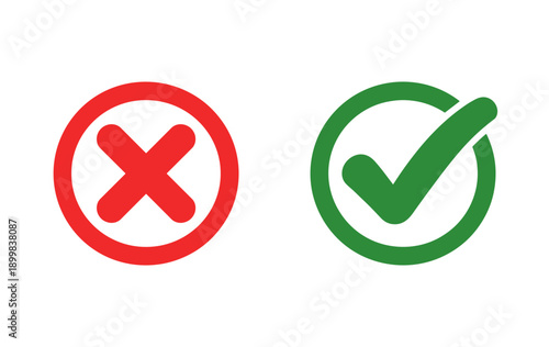 Red Cross & Green Checkmark Icons
