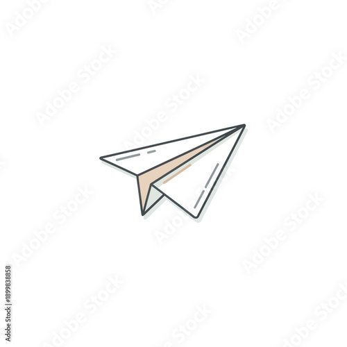 Paper airplane icon illustration