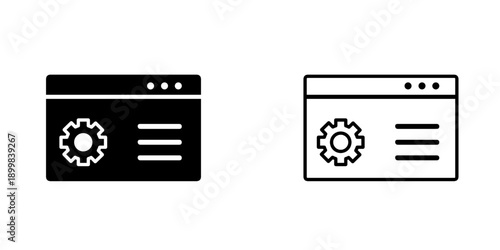 Software set icon isolated on white background.