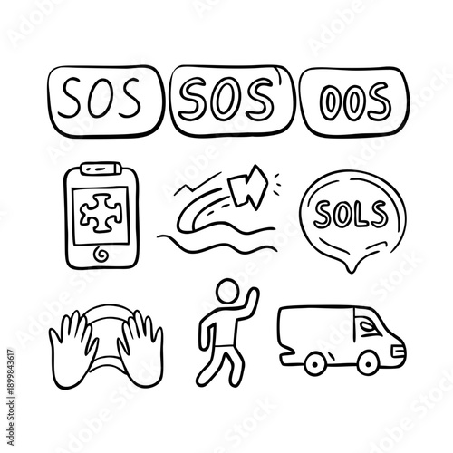 Stunning icons for emergency and crisis management solutions