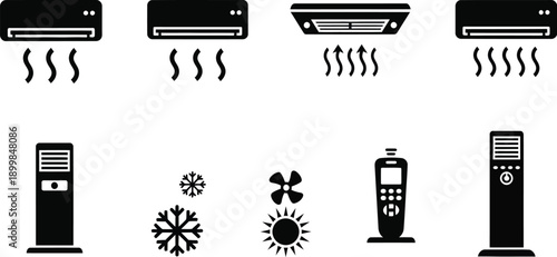 HVAC, air conditioner indoor units. Heating air conditioning. Air conditioning and climate control systems. 