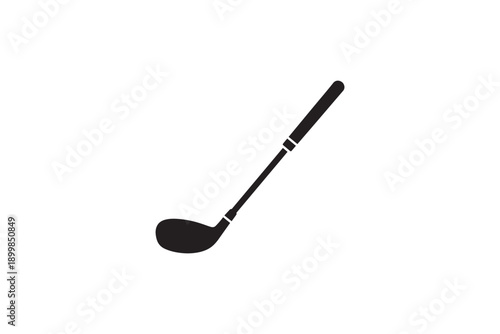 Golf club icon silhouette isolated on white background symbol for sports recreation golf playing equipment active lifestyle and game