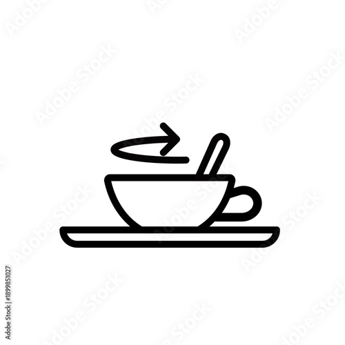 飲み物を混ぜるシンプルアイコン