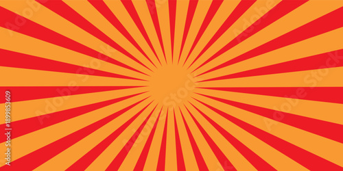 A bold geometric sunburst pattern with alternating radial rays, bright yellow and deep navy blue colors, perfectly symmetrical