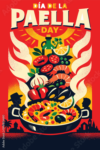 Spanish Paella Day Classic Rice Dish Concept
