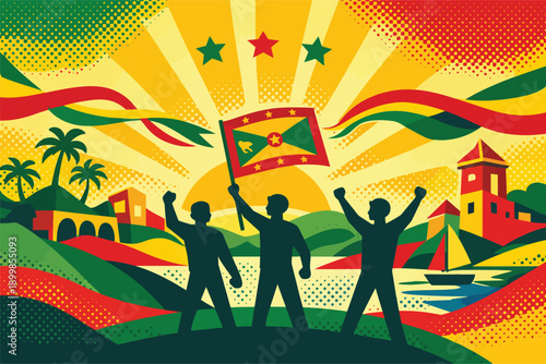 Independence Day Grenada National Celebration Unity Design