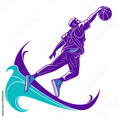 vector illustration of a man jumping