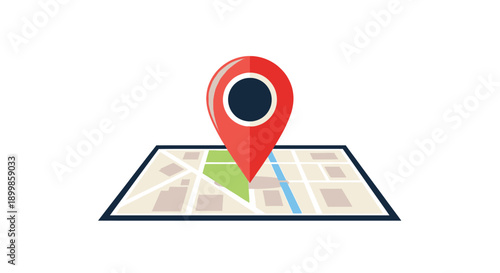 Map Pin Location Search Navigation Flat Vector Illustration