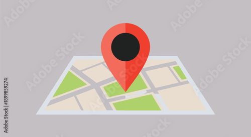 Map Pin Location Search Navigation Flat Vector Illustration