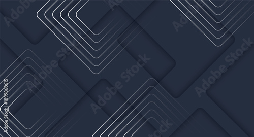 Dark purple abstract background with overlapping 3D diamond and modern geometric lines. Vector design with hollow effect for cover, banner, brochure, certificate and presentation. EPS. 5