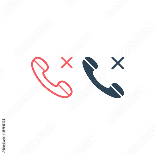 No phone vector icons set illustration.