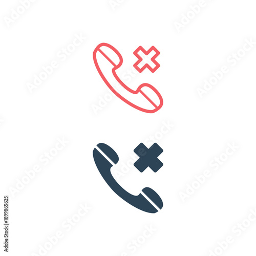 No phone vector icons set illustration.