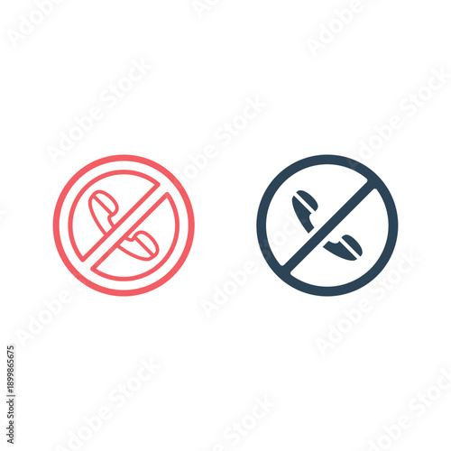 No phone vector icons set illustration.