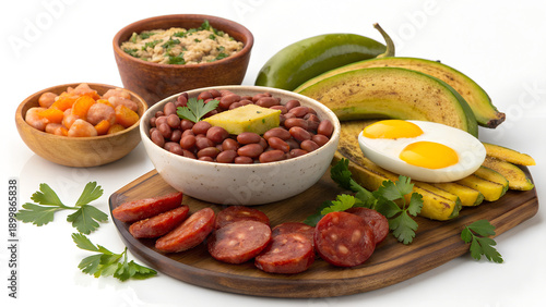 Wallpaper Mural A generous version showing beans, chorizo, sausage, plantains and egg. Torontodigital.ca