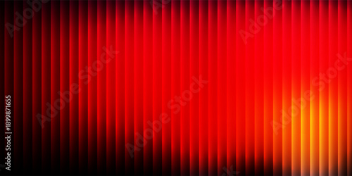 Sunset gradient vertical linear pattern with fractal glass effect and warm blending glowing tones. Serene atmosphere, tranquility sky, peaceful twilight mood aesthetic design. Vector illustration