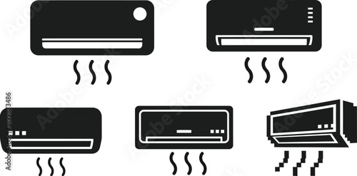 HVAC, air conditioner indoor units. Heating air conditioning. Air conditioning and climate control systems. 