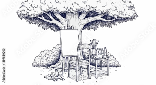 Porcelain design for paintings in the back garden with dark blue colour