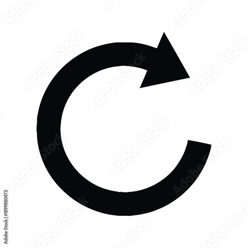 Black Circular Arrow Refresh And Reload Icon Symbol