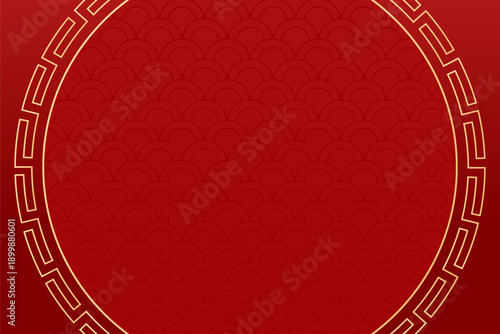 Happy Chinese new year 2026 , modern design set in red, gold and white colors , Year of the horse zodiac , Asia oriental traditional ornament, frame and border ,	
