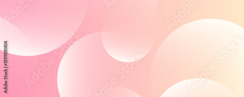 Banner background, pastel colorful, pink and orange gradations, circle abstract background, eps 10