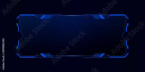 Sci fi futuristic user interface, HUD template frame design, Technology abstract background	

