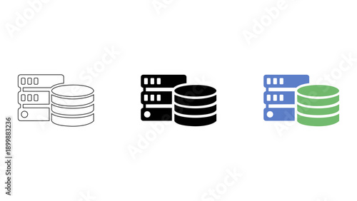 This image depicts secure server and database system for managing, storing, and processing digital data. The system cons
