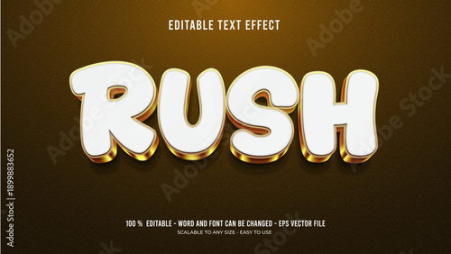 rush editable text effect 