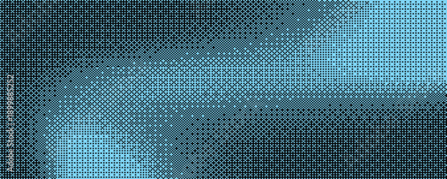 Abstract digital background with cyan halftone pattern and grid texture, futuristic technology concept