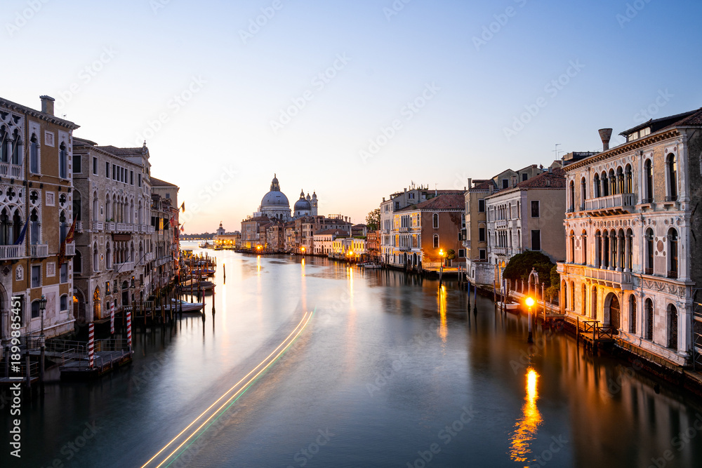 Fototapeta premium View of Venice from the famous Accademia Bridge (Italy)