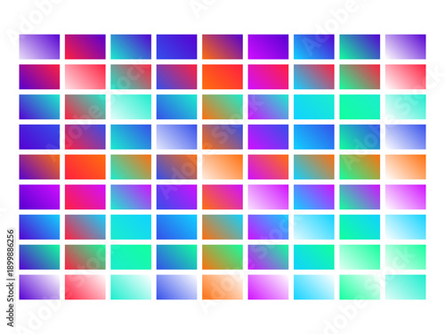 Modern Gradient Background Color Set Collection, Trendy Bright Gradient Collection, gradient colors for Graphic Design, UI UX Design, web, apps, branding, marketing, social media, advertising.