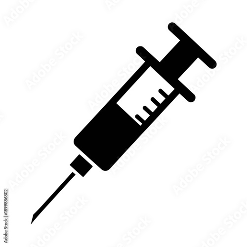 vector illustration syringe with needle icon