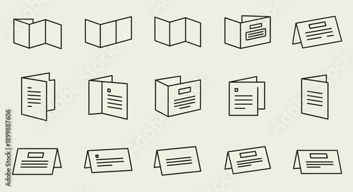 Brochures and Booklets in Various Positions.