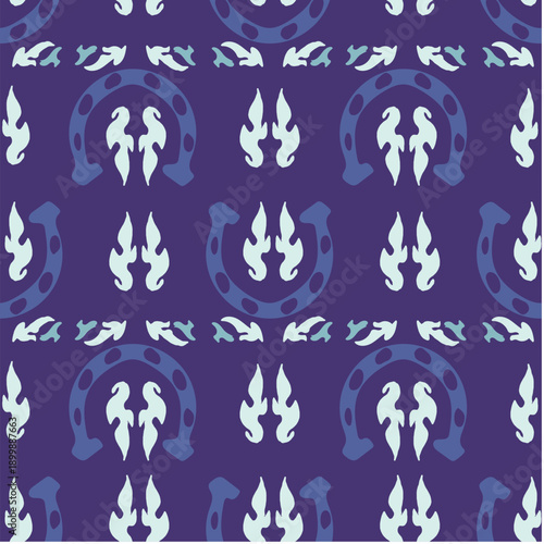 Seamless Pattern Shoe Horse Pattern