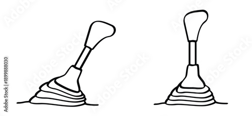 Manual gear lever. 1, 2, 3, 4, 5 and R indicate the forward gears. Car gear shifter, automotive transmission part symbol set. Car gearbox. Manual clutch knob. Car gear shifting lever. Stick shift knob