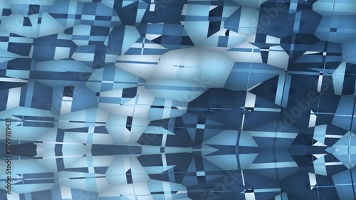 Creating Abstract Blue Geometric Motion in a Dynamic Visual Scene