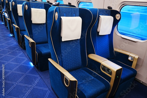 Tableau sur toile JR East, Interior of Hokuriku Shinkansen, Bullet Train, Hakutaka in Japan - 日本 J