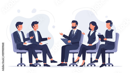 Diverse Business Team Meeting Discussion Strategy