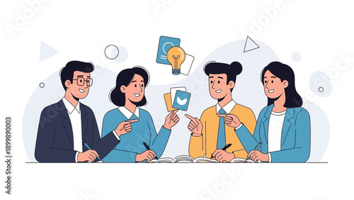 Team Collaboration and Brainstorming Session: Idea Generation and Discussion